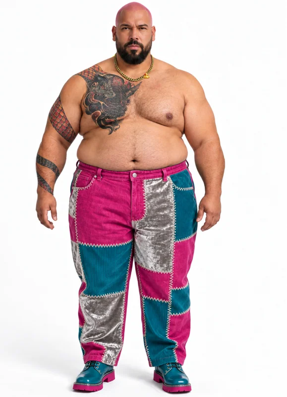FatG #3333 | topless funky patchwork pants